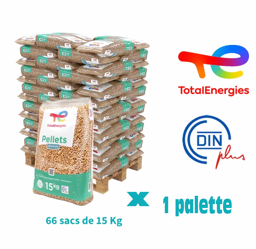 Energie-1-palette-1 TotalEnergies träpellets, pall med 66 säckar à 15 kg - Bild 1